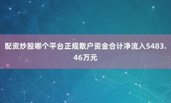 配资炒股哪个平台正规散户资金合计净流入5483.46万元