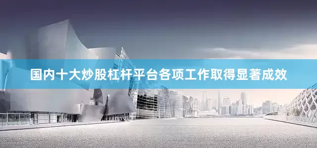 国内十大炒股杠杆平台各项工作取得显著成效